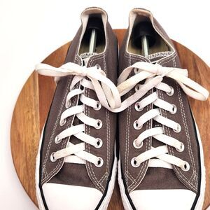 CONVERSE Chuck Taylor ALL STAR LOW TOP Charcoal Sneakers (1J794) W-9.5 Unisex